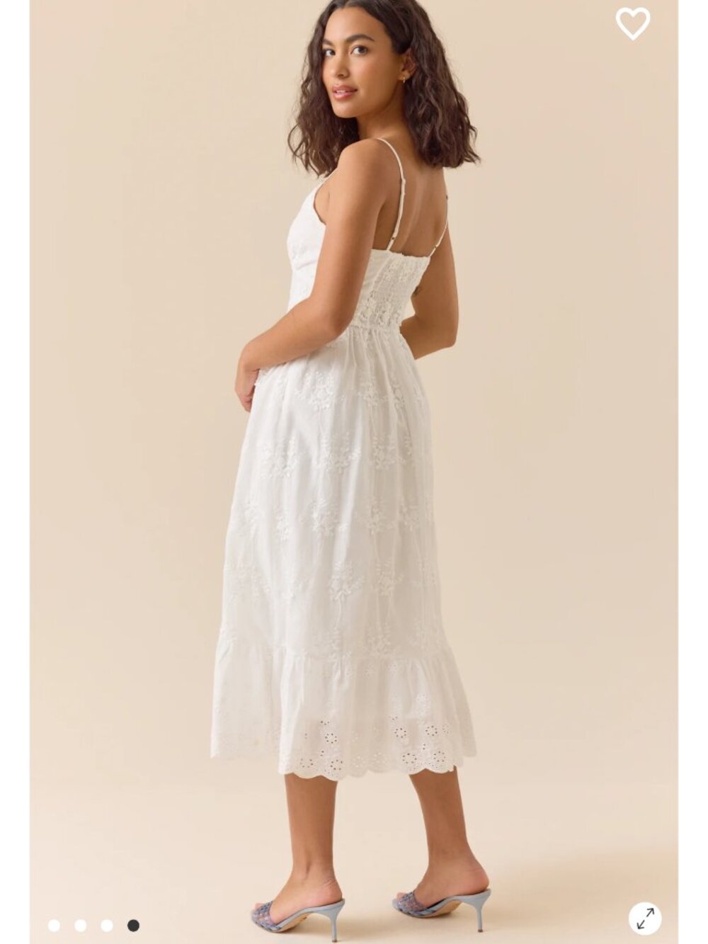 Altar'd State Calianna Embroidered Midi Dress NWT White Summer Dress - Picture 4 of 4